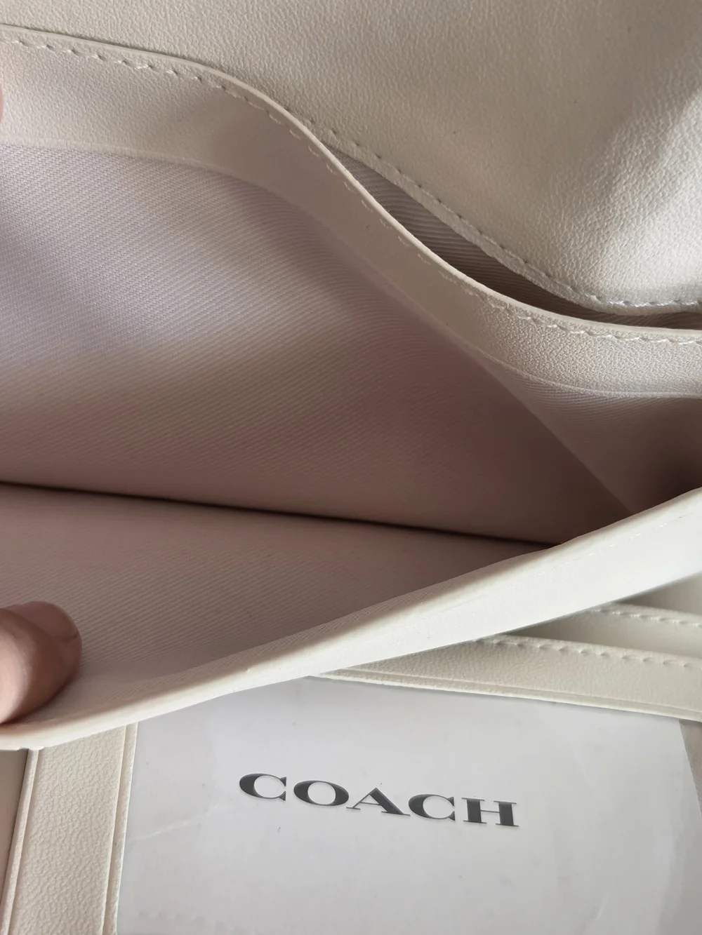 COACH Chalk Leather Morgan Slim Wallet - EUC